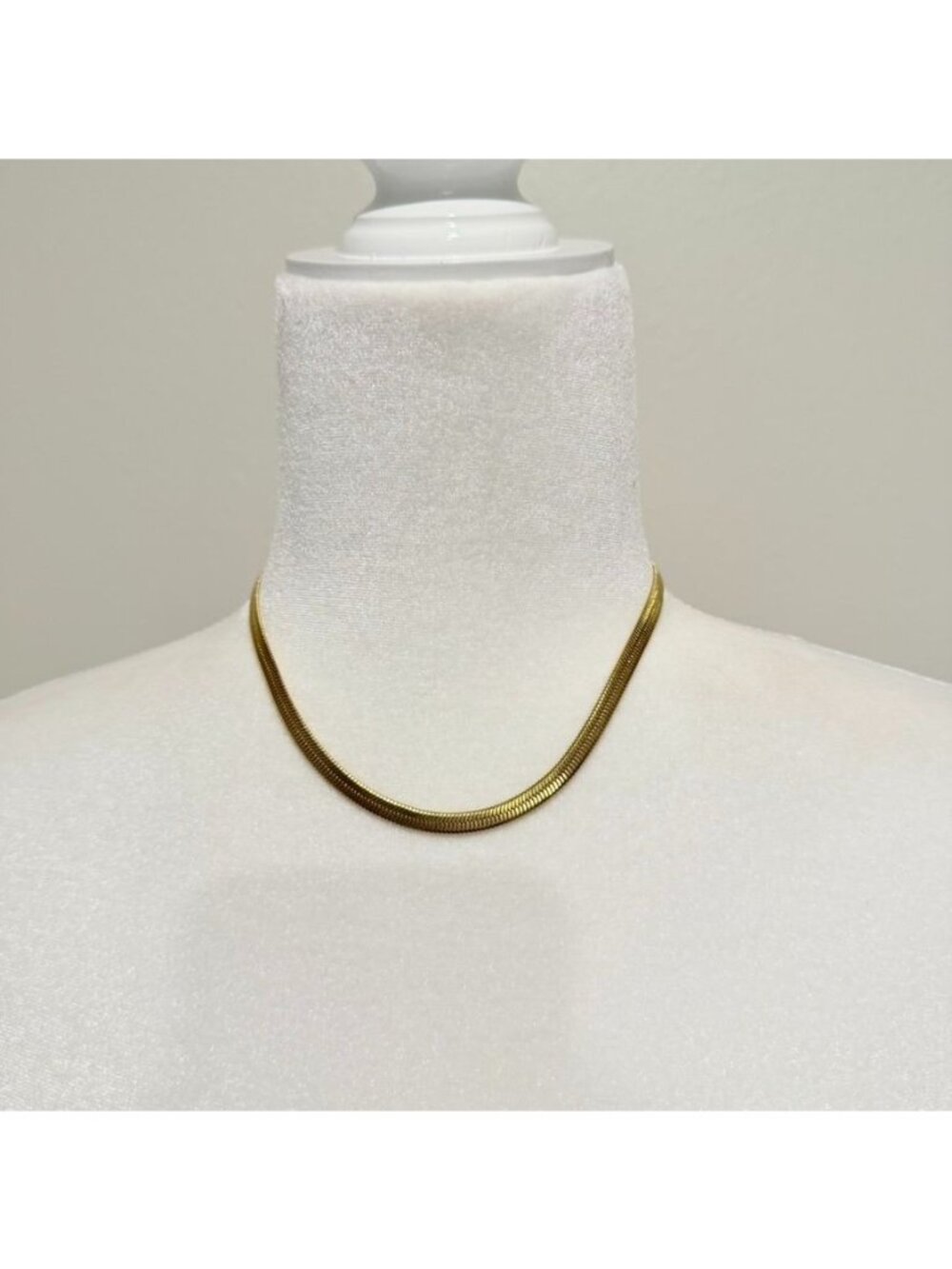 Gold Tone Snake Chain Necklace